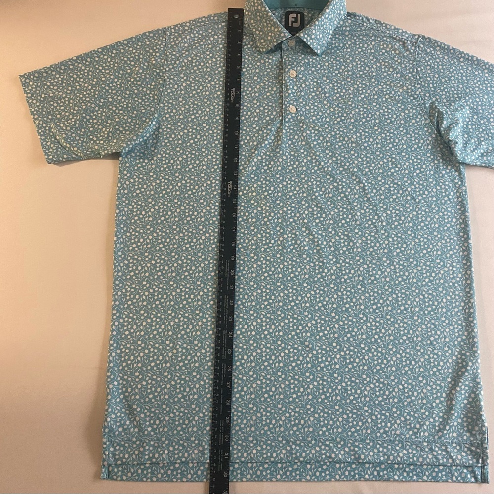 FootJoy Floral Golf Polo Men L Tulips Performance Stretch Shirt - Picture 12 of 12